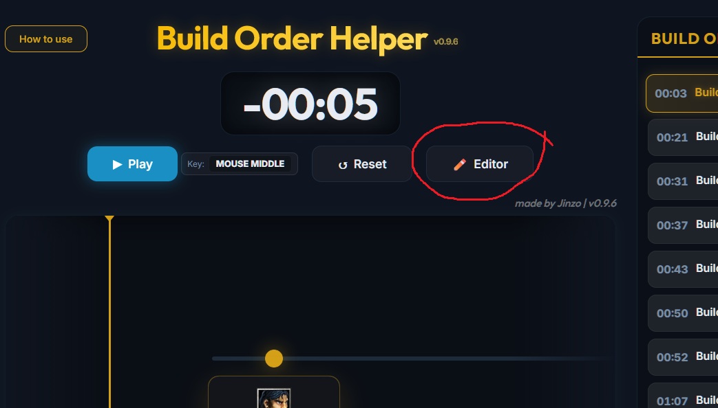 Step 1 – Click Editor